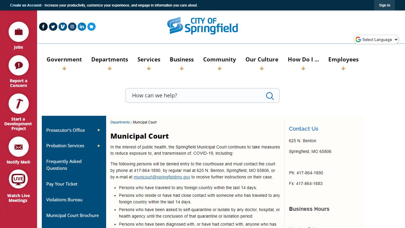 Municipal Court | Springfield, MO - Official Website